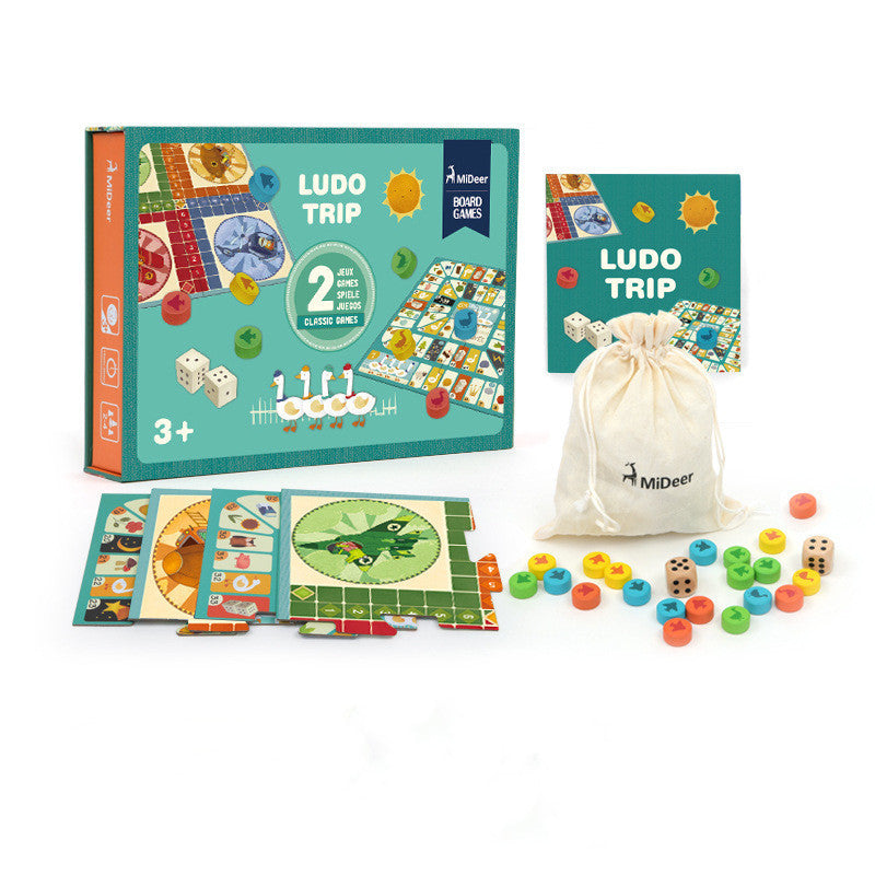 Milu Two-In-One Double-Sided Board Game Children'S Board Game