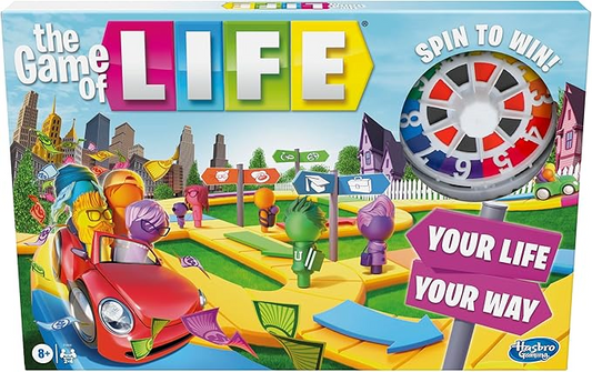 LIFE Game of Life Classic - Spin to Win - 2-4 Player - Family Board Games and Toys for Kids