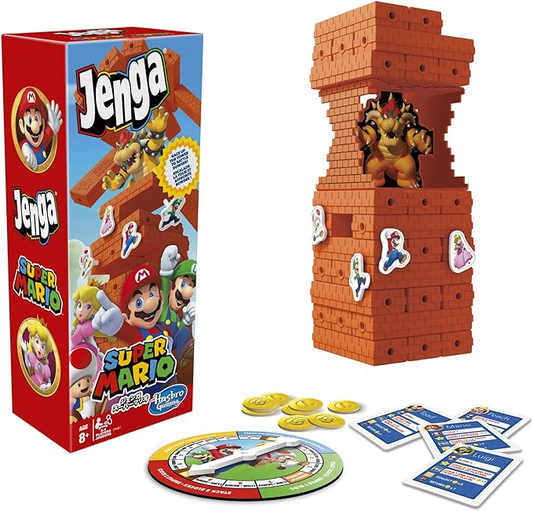 Hasbro Jenga: Super Mario Edition Game | Block Stacking Tower Game | Back to School Gifts for Kids