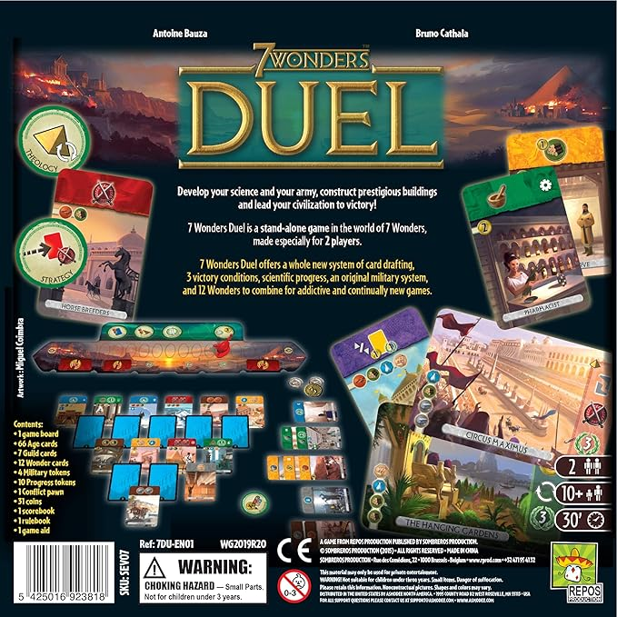 Repos Production Asmodee 7 Wonders: Duel One Colour Main Game