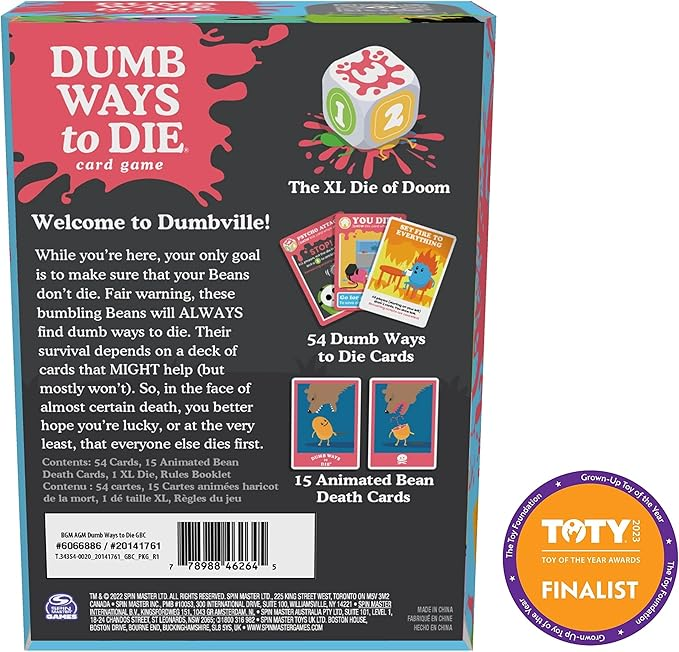 Spin Master Games Dumb Ways to Die Card Game Based on The Viral Video, Card Games for Adults