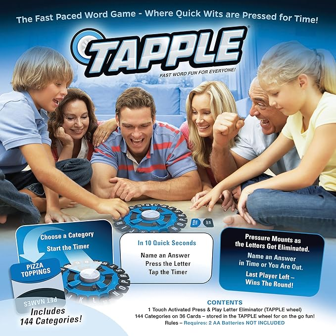 Usaopoly Tapple Board Game | 2-10 Players | 30 Mins | Ages 8+